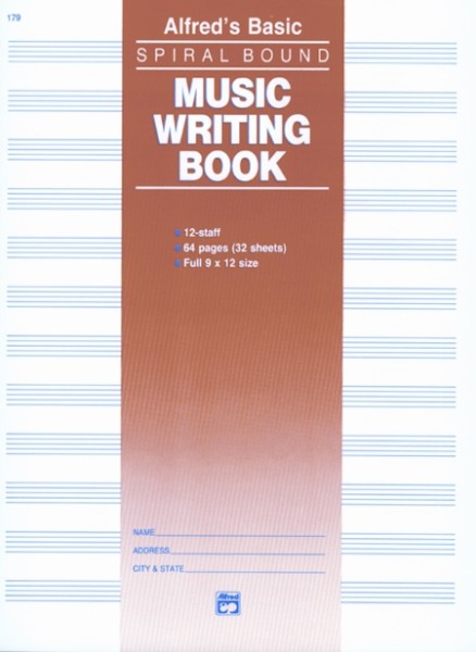 12 Stave Music Writing Book