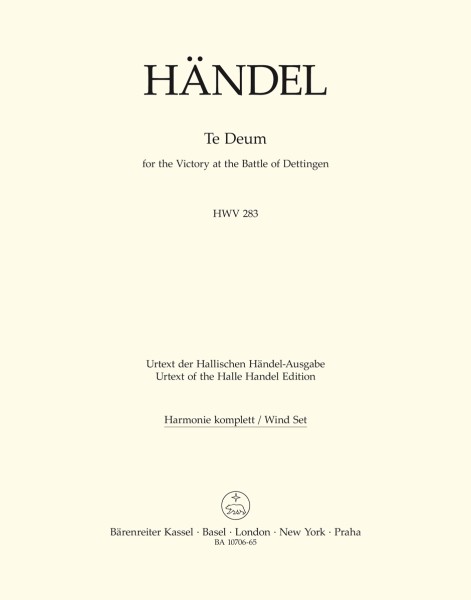 HÄNDEL Te Deum for the Victory at the Battle of Dettingen HWV 283 (Harmoniestimmen)