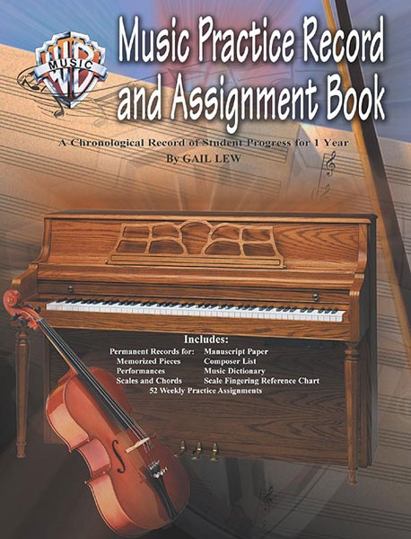 Music Practice Record And Assignment Book Spiral Bound