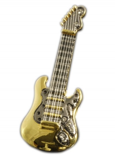 ROCKYS Pin Gitarre vergoldet